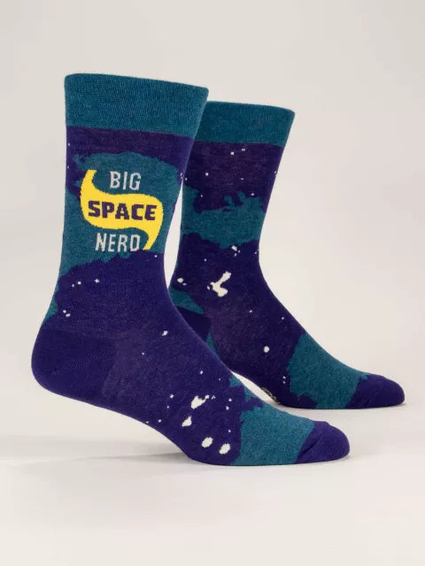 Blue Q Men's Big Space Nerd Socks