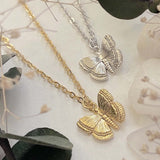 "Papillon" Butterfly Charm Necklace in Gold or Silver