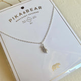 "Aloha" Tiny Pineapple Charm Necklace in Silver