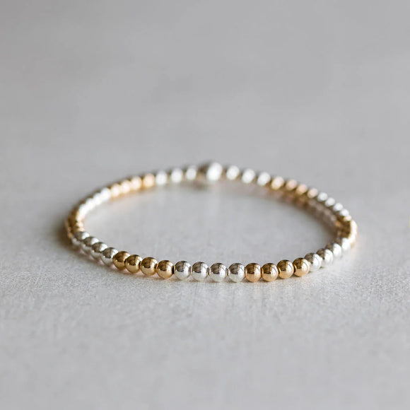 4MM BRACELET - MIXED GOLD/SILVER