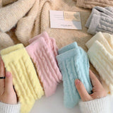 Rufia -Solid Color Plush Socks