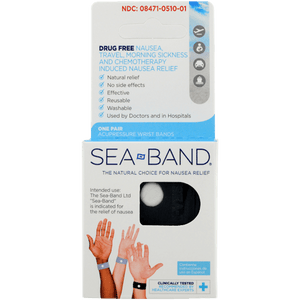 Sea-Band Acupressure Bands for Nausea Relief - 1 pair