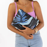 MID POUCH Painted Birds Huckleberry