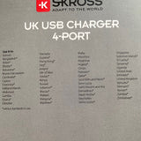 SKROSS UK USB Charger 4-Port