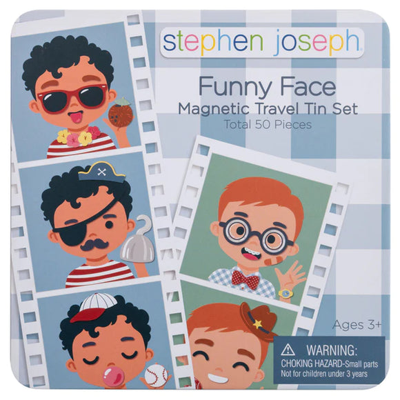 Travel Tin Magnetic Funny Faces - Boy
