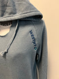 WestJet Women's Wave Wash Hooded Sweatshirt Misty Blue