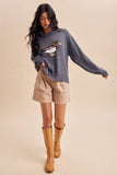 MALLARD DUCK KNITTED SWEATER: HEATHERED CHARCOAL