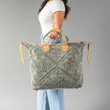 Panache - Sage Vintage Inspired Textured Tote