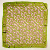 Classic Paisley Silk-Feel Polyester Bandana: Beige
