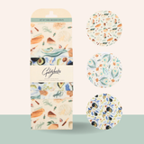 Reusable Beeswax Food Wraps: Avo, Cheese & Onion Set of 3