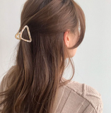 Ariel Acetate and Metal Claw Clip: Blush