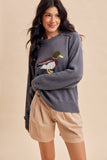 MALLARD DUCK KNITTED SWEATER: HEATHERED CHARCOAL
