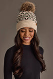 Panache - Cream Small Floral Pattern Knit Pom Hat
