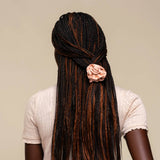 Rosette Ruched Satin Scrunchies 3pc Set - Terracotta