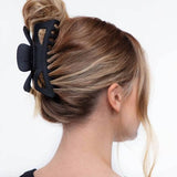 Kitsch - Recycled Plastic Jumbo Classic Claw Clips 2pc - Black & Tort