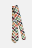 Beige Orange Gingham Tie