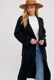 EFFORTLESS KNITTED TRENCH COAT - Black