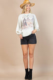 ADALYN WESTERN COWBOY GRAPHIC SWEATSHIRT: OATMEAL