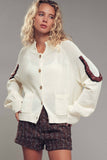 Western Horse Intarsia Cardigan: IVORY