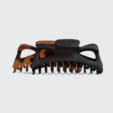 Kitsch - Recycled Plastic Jumbo Classic Claw Clips 2pc - Black & Tort