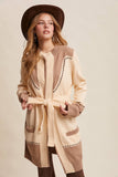 Western Horseshoe Belted Cardigan