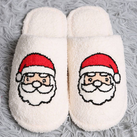 Luxury Soft Christmas Theme Slippers: Santa