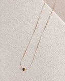 Gold Mini Heart Tag Necklace on Fine Chain
