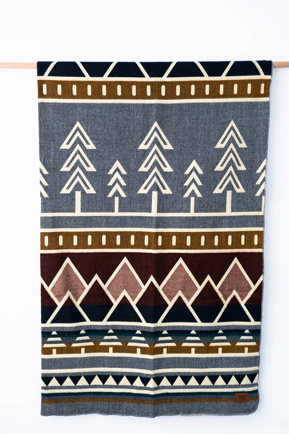 Tree Line Queen Blanket - Subalpine