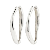 Pilgrim - DUNE Recycled Large Oval Hoop Earrings Silver
