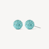 H & B - Birthstone Sparkle Ball Stud Earrings - 10MM