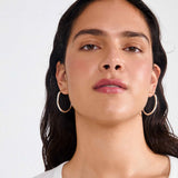 Pilgrim - HAZE recycled thin hoop earrings