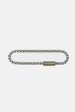 Square Box Chain Bracelet: Steel / Two Length Options