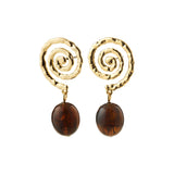 Pilgrim - STILL recycled spiral pendant earrings