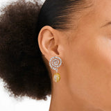 Pilgrim - STILL recycled spiral pendant earrings