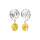 Pilgrim - STILL recycled spiral pendant earrings
