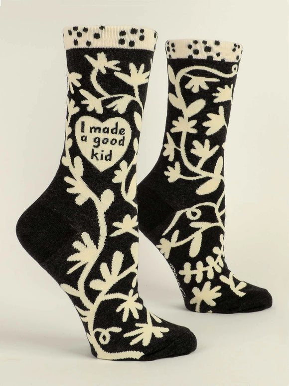 Blue Q - I Made A Good Kid Women-Crew Socks