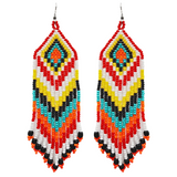 Tribal Roots - Chevron Fringe Earrings