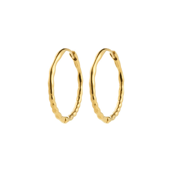 Pilgrim - BETWEEN recycled delicate hoop earrings - Gold