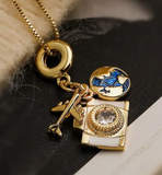 Charm Necklace - Travel Talisman Stainless Steel Necklace: Camera