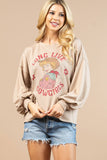 MICAH LONG LIVE COWGIRLS GRAPHIC SWEATSHIRT: KHAKI