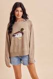 MALLARD DUCK KNITTED SWEATER: DARK FLAX