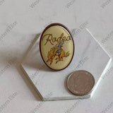 Silver oval ''Rodeo'' Image Ring: COPPER