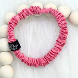 Blush Silks -Finest Grade Pure Mulberry Silk Mini Scrunchies: Gold