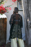 🌺 Floral Pattern Kimono - Perfect Summer Cover: Black