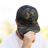 Hank 3D Hat: Green Camo/Black