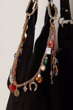 Edgy Evil Eye Bag Charm Chain - Handwoven Bag Strap