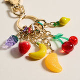 Colorful Enamel Fruit Charm Keychain