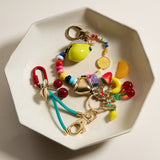 Colorful Enamel Fruit Charm Keychain