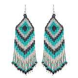 Tribal Roots - Chevron Fringe Earrings