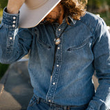 Sendero Provisions Co. - he Hondo Pearl Snap Shirt - Classic Denim